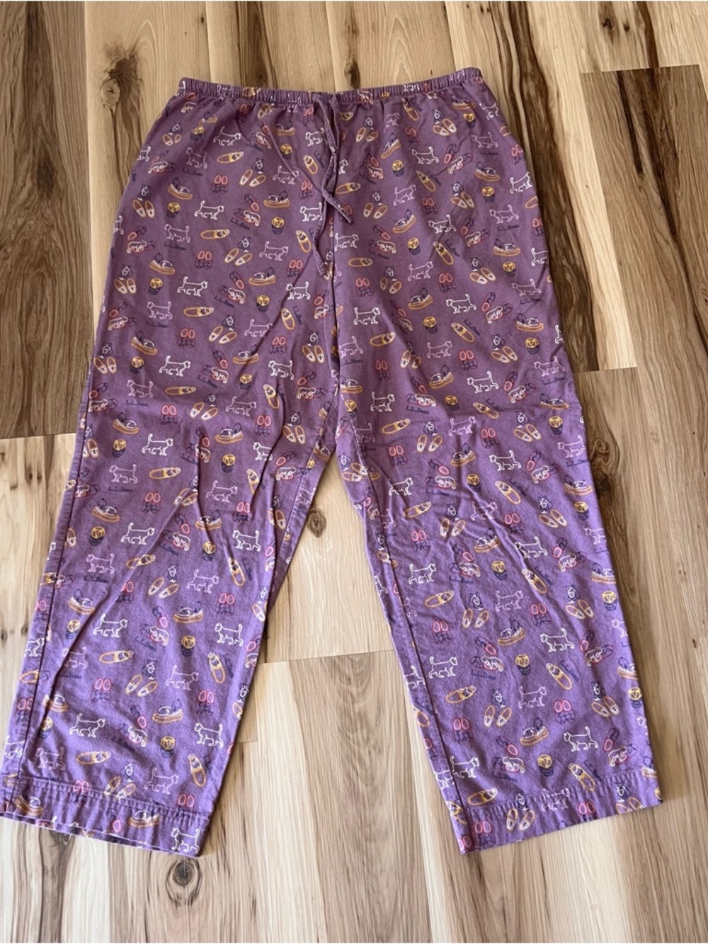 LL Bean 100% Cotton Cat People Pajama Bottoms